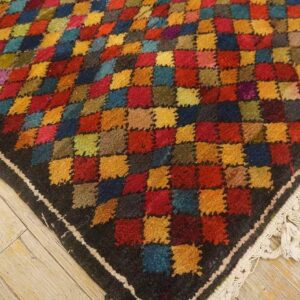 Early 20th Century Jerusalem Carpet 4'11"×7' Hand-Knotted Wool - detail view 5