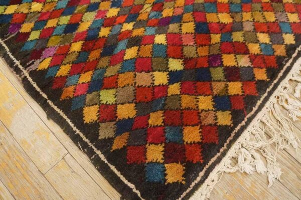 Early 20th century jerusalem carpet 4'11"×7' hand-knotted wool - detail view 5