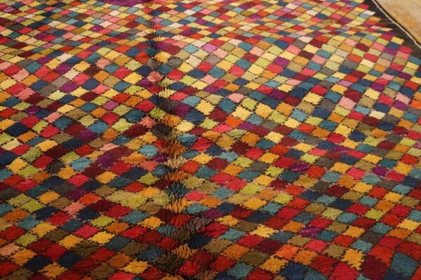 Early 20th century jerusalem carpet 4'11"×7' hand-knotted wool - detail view 6