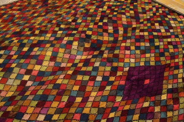Early 20th century jerusalem carpet 4'11"×7' hand-knotted wool - detail view 7