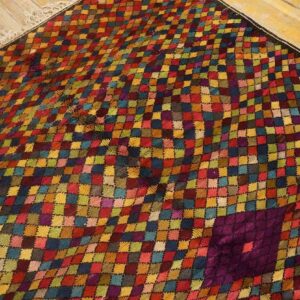 Early 20th Century Jerusalem Carpet 4'11"×7' Hand-Knotted Wool - detail view 8