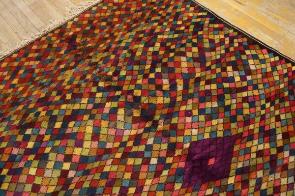 Early 20th century jerusalem carpet 4'11"×7' hand-knotted wool - detail view 8