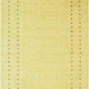Jasmine Alluring Yellow Handmade Wool Rug