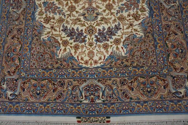 Mid 20th century persian isfahan carpet 4'11"ã—7'3" hand-knotted, central persia - detail view 8