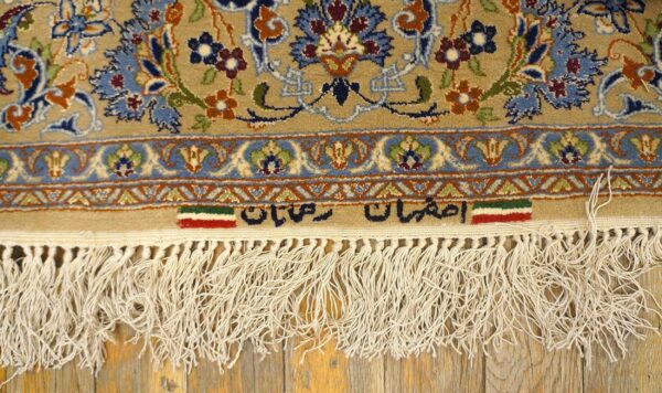 Mid 20th century persian isfahan carpet 3'7"ã—5'7" hand-knotted, central persia - detail view 7
