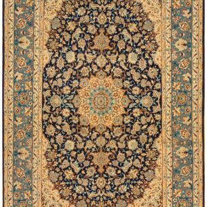 Mid 20th Century Persian Isfahan Carpet 4'10"×7'10" Signed Abtin