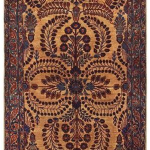 Mid 20th Century Persian Sarouk Carpet, Hand-Knotted Wool