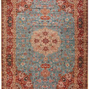 Mid 20th Century Persian Tabriz Carpet 12'Ã—18'2" Hand-Knotted Wool
