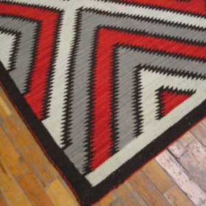 Southwestern Style Rug 6'×9' Hand-Woven Wool, Contemporary - detail view 2