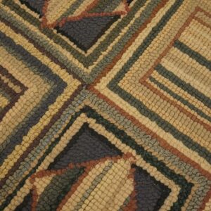 Vintage American Hooked Rug 6'×8'9" Mid 20th Century, Hand-Hooked Wool - detail view 7