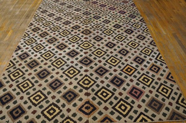 Vintage american hooked rug 5'11"×8'6" mid 20th century, hand-hooked wool 8 Vintage american hooked rug 5'11"×8'6" mid 20th century, hand-hooked wool - detail view 7