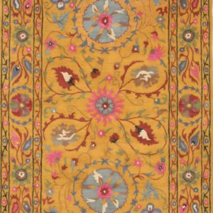 Violet Ruby Yellow Hand Tufted Wool Rug