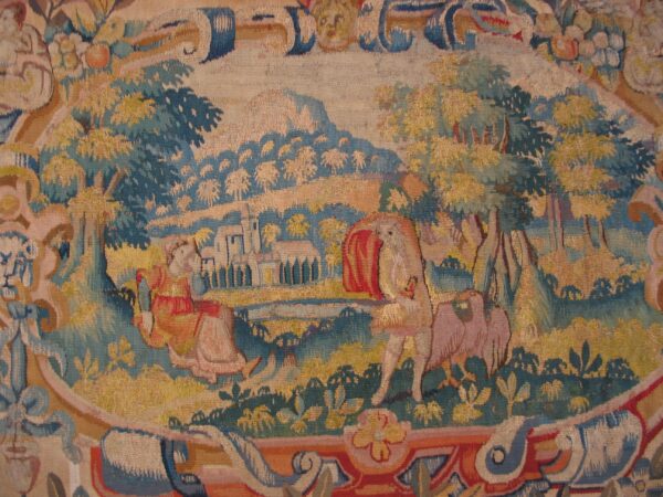 17th century pair of flemish tapestry in baroque style 2 17th century pair of flemish tapestry in baroque style - detail view 1