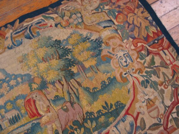 17th century pair of flemish tapestry in baroque style 3 17th century pair of flemish tapestry in baroque style - detail view 2