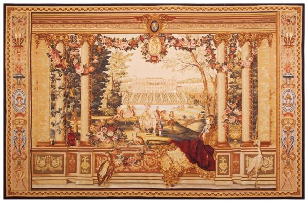 1875s antique beige field european landscape victorian flat weave wool tapestry 1 1875s antique beige field european landscape victorian flat weave wool tapestry