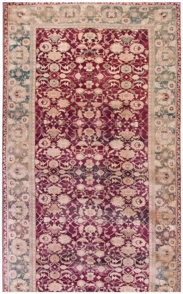 1880s traditional deep red green antique indian agra gallery rug 8'x27'2" carpet 1 1880s traditional deep red green antique indian agra gallery rug 8'x27'2" carpet