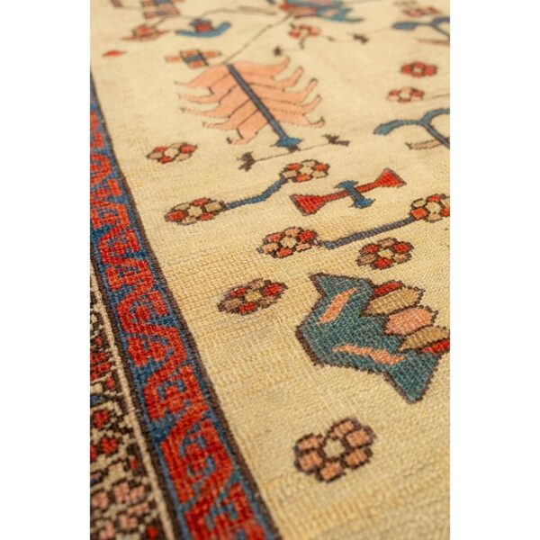 1890s antique red rust rustic field diamond serapi knotted palace size wool rug 6 1890s antique red rust rustic field diamond serapi knotted palace size wool rug - detail view 5