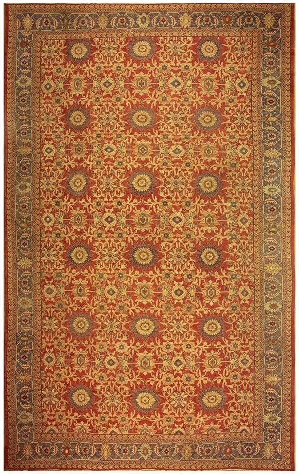 1890s red rust field geometric antique sultanabad handknotted wool gallery rug 1 1890s red rust field geometric antique sultanabad handknotted wool gallery rug
