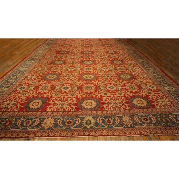 1890s red rust field geometric antique sultanabad handknotted wool gallery rug 2 1890s red rust field geometric antique sultanabad handknotted wool gallery rug - detail view 1