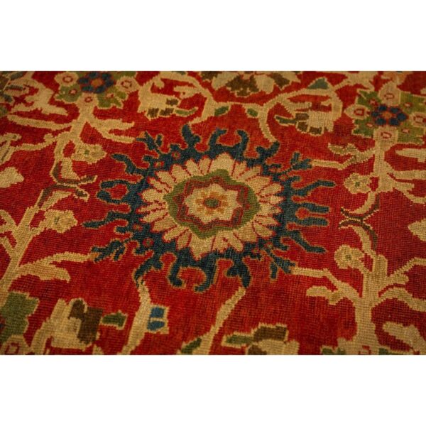 1890s red rust field geometric antique sultanabad handknotted wool gallery rug 4 1890s red rust field geometric antique sultanabad handknotted wool gallery rug - detail view 3
