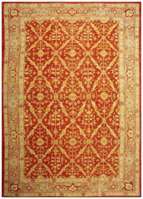 1890s traditional red diamond knotted wool antique oushak turkish decorative rug 1 1890s traditional red diamond knotted wool antique oushak turkish decorative rug