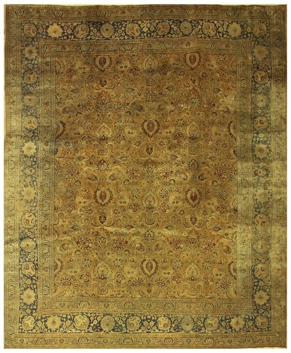 1900s beige classic khorasan designs antique knotted wool mashad carpet rug