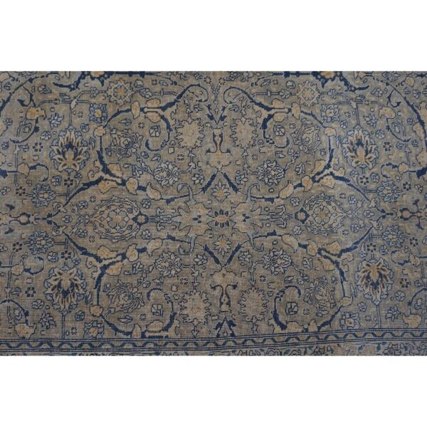 1920s antique gray floral shah abbas room size knotted wool tabriz carpet rug 5 1920s antique gray floral shah abbas room size knotted wool tabriz carpet rug - detail view 4