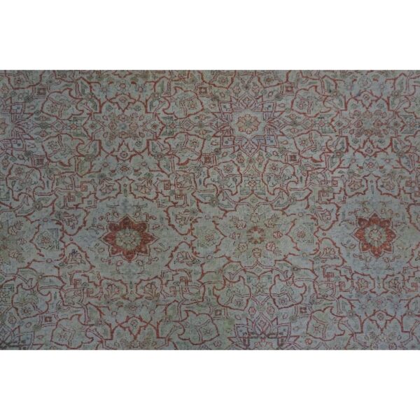 1920s beige ground antique "crisp design logic knotted wool tabriz room size rug 4 1920s beige ground antique "crisp design logic knotted wool tabriz room size rug - detail view 3