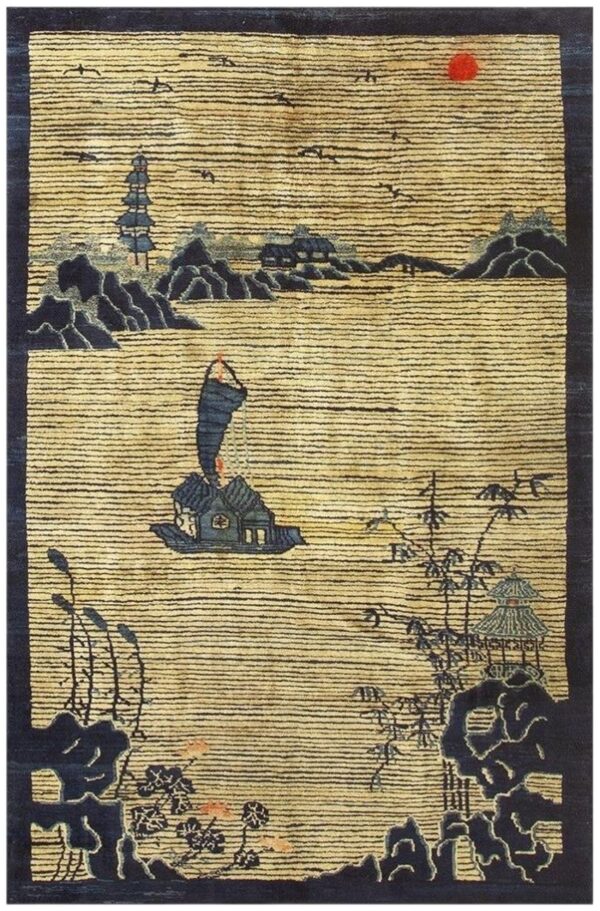 1920s beige neutral field traditional chinese symbolic motifs antique peking rug 1 1920s beige neutral field traditional chinese symbolic motifs antique peking rug
