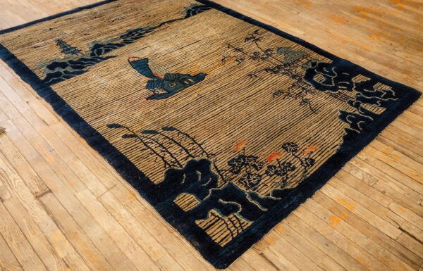 1920s beige neutral field traditional chinese symbolic motifs antique peking rug 2 1920s beige neutral field traditional chinese symbolic motifs antique peking rug - detail view 1