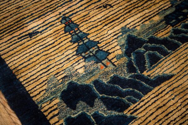 1920s beige neutral field traditional chinese symbolic motifs antique peking rug 5 1920s beige neutral field traditional chinese symbolic motifs antique peking rug - detail view 4