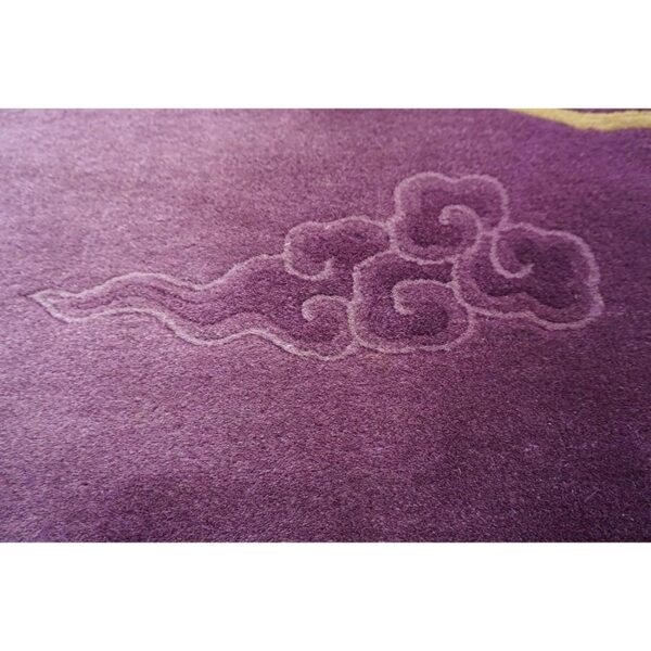 1920s purple traditional dragon shou symbols wool antique chinese art deco rug 4 1920s purple traditional dragon shou symbols wool antique chinese art deco rug - detail view 3