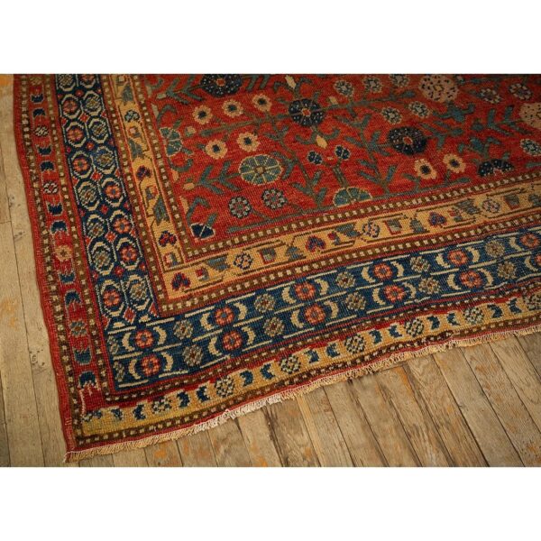 1930s antique red ground asian design chinese khotan handknotted pile wool rug 3 1930s antique red ground asian design chinese khotan handknotted pile wool rug - detail view 2