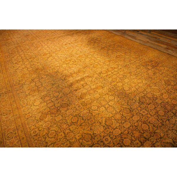 1930s gold herati traditional geometric antique knotted wool indian runner rug 3 1930s gold herati traditional geometric antique knotted wool indian runner rug - detail view 2