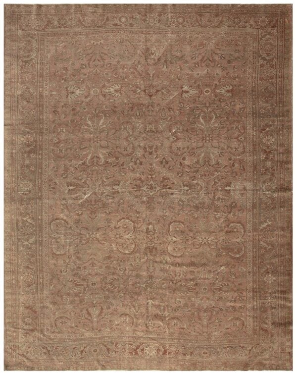 1930s pink rose field traditional geometric antique knotted wool mahal rug 1 1930s pink rose field traditional geometric antique knotted wool mahal rug