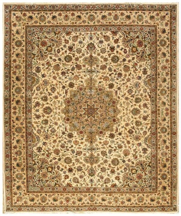 1940s antique beige shah abbas floral traditional tabriz knotted wool carpet rug 1 1940s antique beige shah abbas floral traditional tabriz knotted wool carpet rug