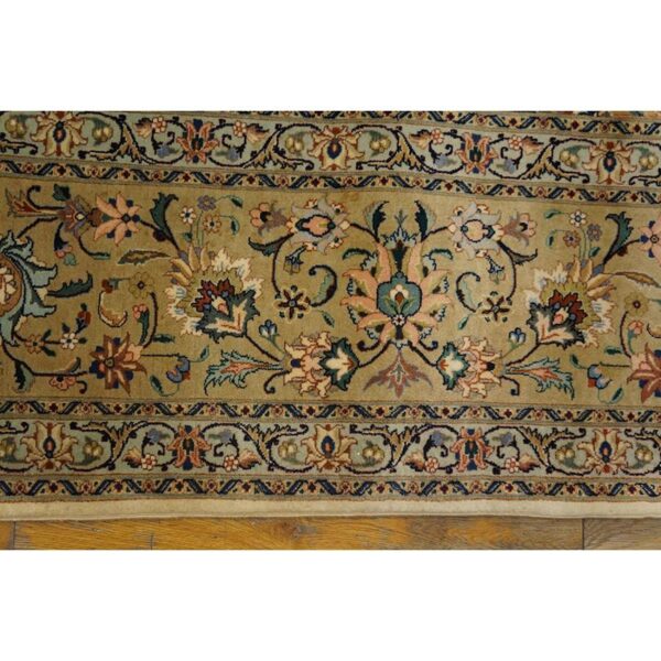 1940s luminous beige shah abbas floral antique tabriz handknotted room size rug 4 1940s luminous beige shah abbas floral antique tabriz handknotted room size rug - detail view 3