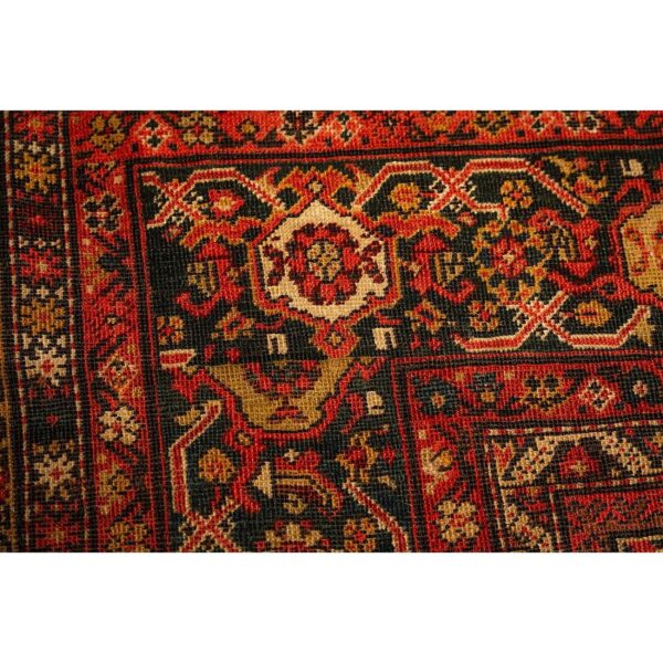 1940s mid century modern beige field floral 4star knotted wool mahal carpet rug 3 1940s mid century modern beige field floral 4star knotted wool mahal carpet rug - detail view 2