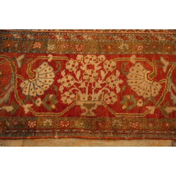 1940s multicolor field diamond antique knotted wool sarouk farahan runner rug 6 1940s multicolor field diamond antique knotted wool sarouk farahan runner rug - detail view 5