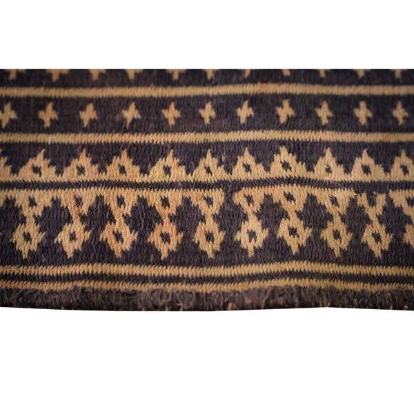 1950s small blue geometric modern cotton vintage ziloo knotted rug 6 1950s small blue geometric modern cotton vintage ziloo knotted rug - detail view 5