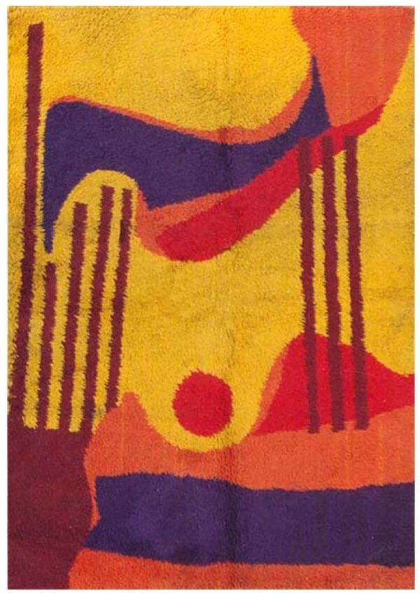 1960s multi abstract modern vintage scandinavian swedish shag pile rya carpet 1 1960s multi abstract modern vintage scandinavian swedish shag pile rya carpet