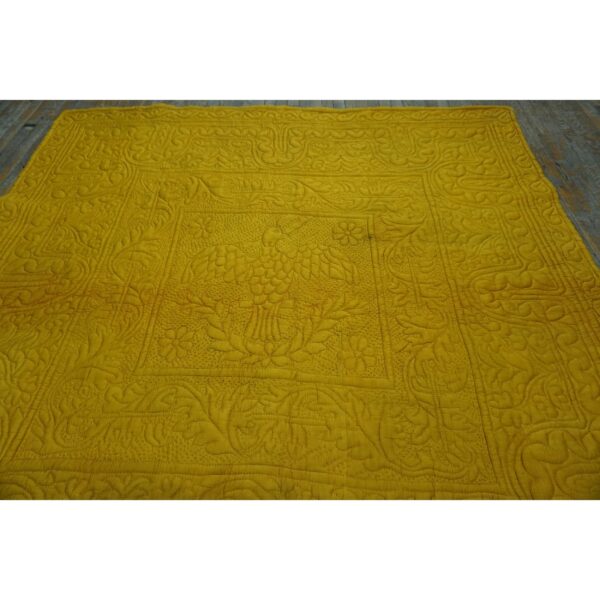 Antique american 1920s red square floral medallion wool hand knotted rug 11 Antique american 1920s red square floral medallion wool hand knotted rug - detail view 10