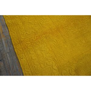 Antique American 1920s Red Square Floral Medallion Wool Hand Knotted Rug - detail view 11