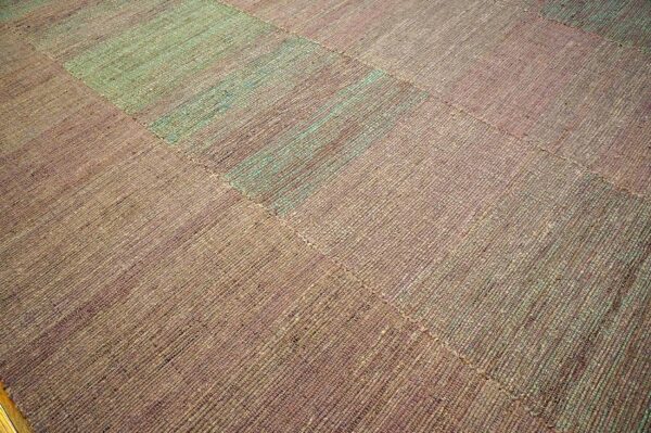 Awesome rose-green color contemporary handwoven wool shaker style flat weave rug 4 Awesome rose-green color contemporary handwoven wool shaker style flat weave rug - detail view 3