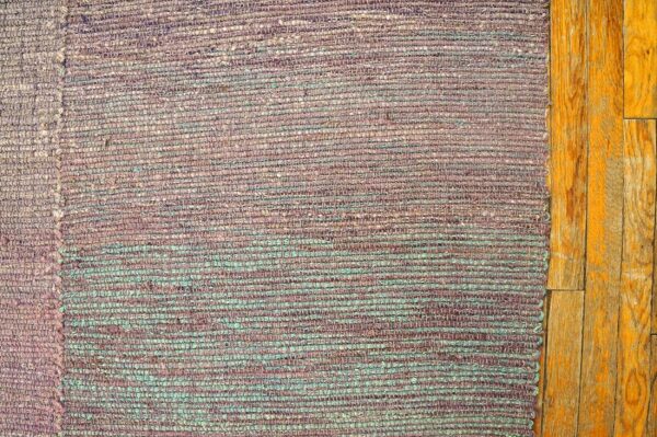 Awesome rose-green color contemporary handwoven wool shaker style flat weave rug 7 Awesome rose-green color contemporary handwoven wool shaker style flat weave rug - detail view 6