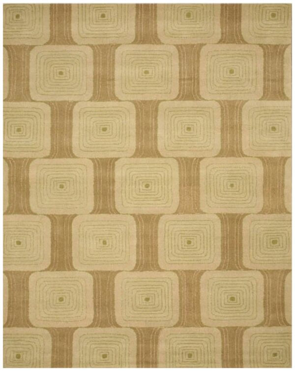 Brenda kira tan green hand-tufted wool rug geometric 8'x10' carpet 1 Brenda kira tan green hand-tufted wool rug geometric 8'x10' carpet