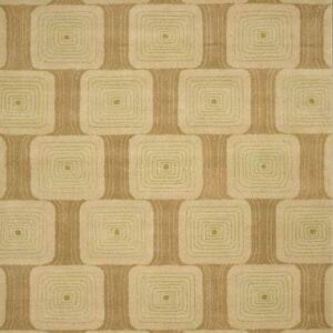 Brenda Kira Tan Green Hand-Tufted Wool Rug Geometric 8'x10' Carpet - detail view 2