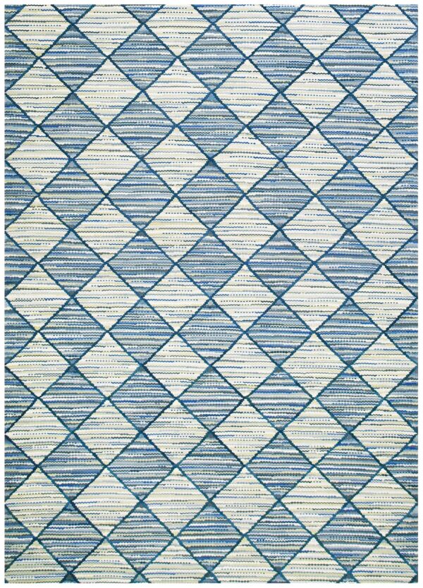 Handmade blue-gray diamond contemporary american rag rug 6'x9' cotton carpet 1 Handmade blue-gray diamond contemporary american rag rug 6'x9' cotton carpet