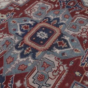 Ivory medallion rug border close-up