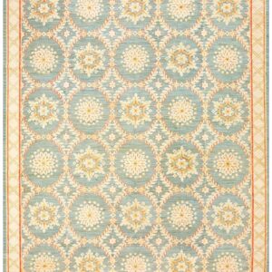 Special Geometric Pattern Gray-Yellow ColorHandmade Contemporary Needlepoint Rug